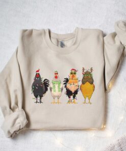 vintage funny chicken christmas t shirt with christmas lights design for chicken lovers and farmers hgfsa scaled