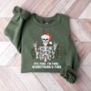 vintage funny christmas sweatshirt for women i am fine its fine everything is fine skeleton design for holiday celebrations f38gn scaled