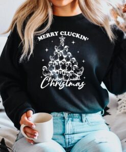 vintage funny christmas sweatshirt merry cluckin chicken shirt for farm animal lovers and holiday celebrations lhxnd scaled