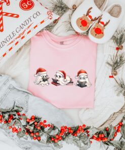 vintage funny christmas t shirt featuring ghosts reading books for holiday lovers spooky winter apparel fbjxd scaled