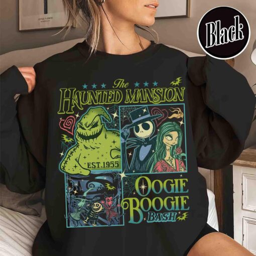 vintage halloween sweatshirt for women nightmare on main street design retro haunted mansion fall shirt 7zkec