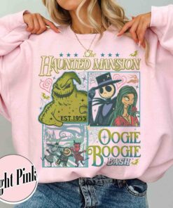 vintage halloween sweatshirt for women nightmare on main street design retro haunted mansion fall shirt shw2d