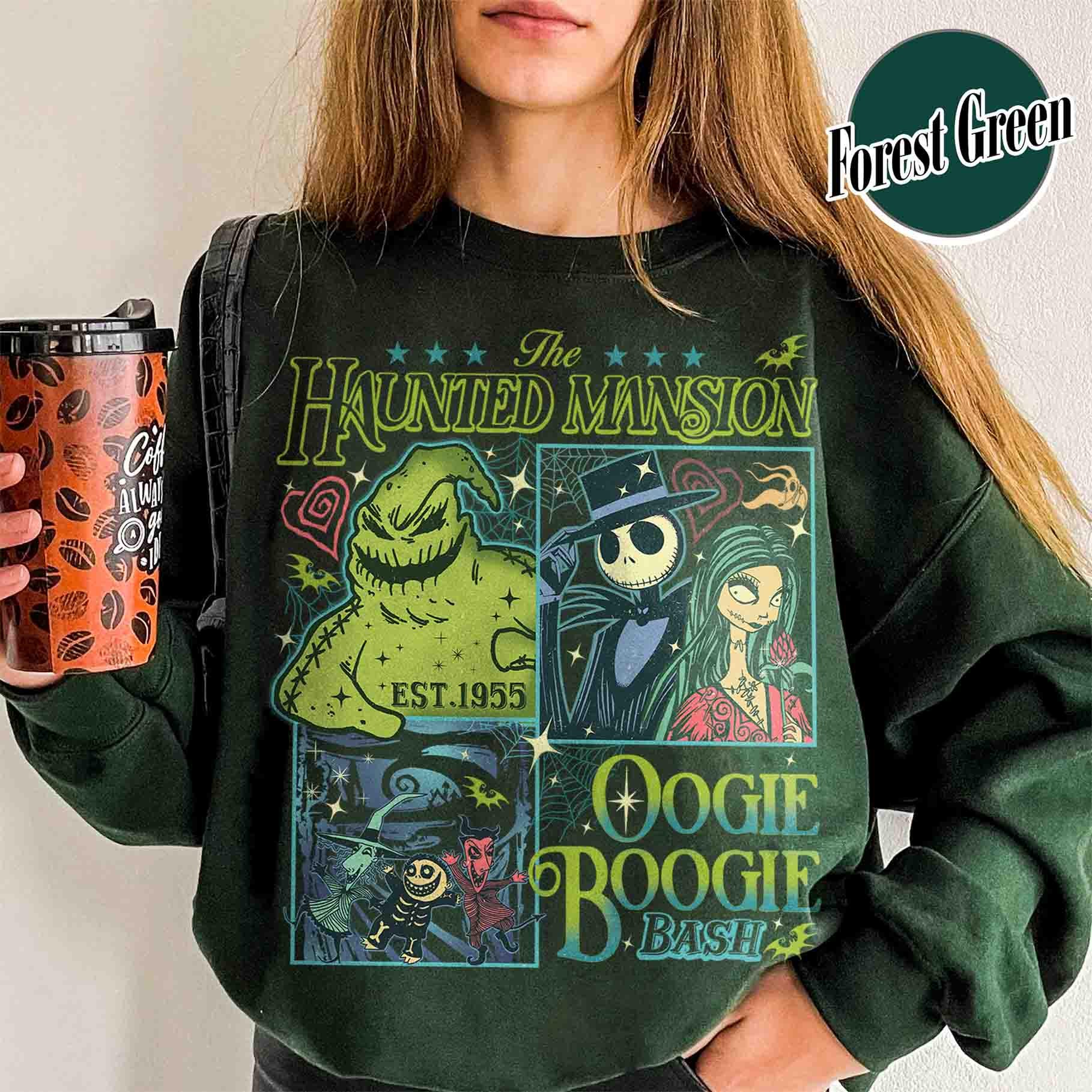 vintage halloween sweatshirt nightmare on main street retro design comfort colors for women haunted mansion theme mfbot