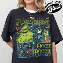vintage halloween t shirt nightmare on main street design comfort colors retro style for women haunted mansion theme ob1e0