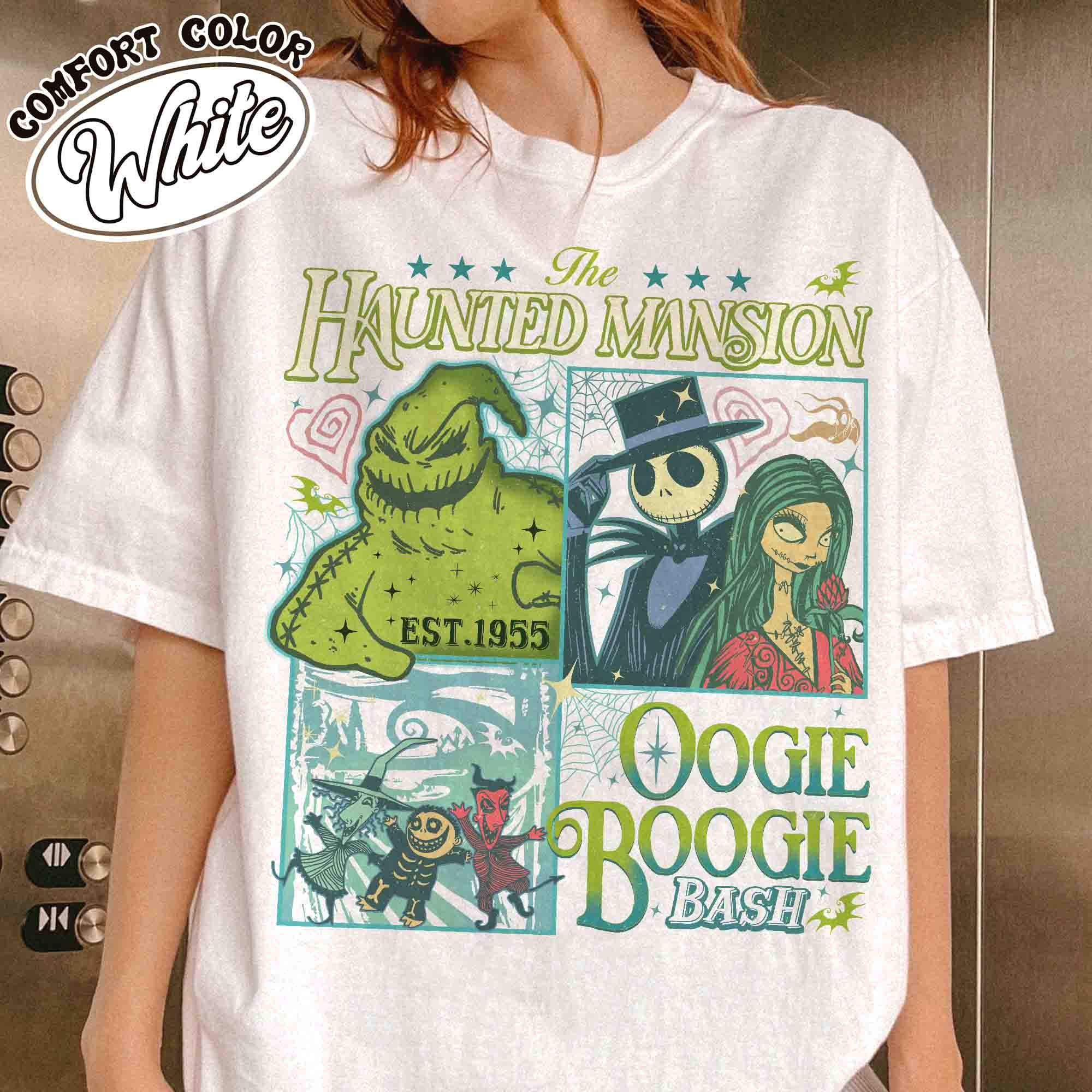 vintage halloween t shirt nightmare on main street design comfort colors retro style for women haunted mansion theme zvdaa