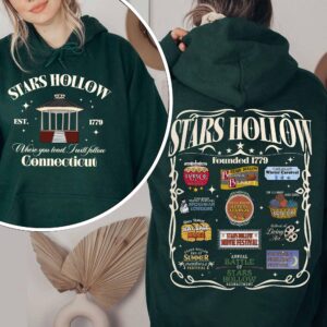 vintage hoodie inspired by stars hollow annual events featuring lukes coffee and diner design for fans of the series 2pxml