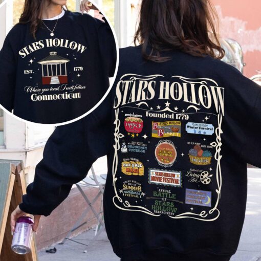 vintage hoodie inspired by stars hollow annual events featuring lukes coffee and diner design for fans of the series korf3