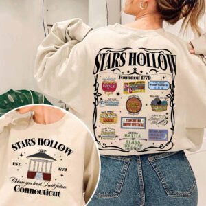 vintage hoodie inspired by stars hollow annual events featuring lukes coffee and diner design for fans of the series yuj0a