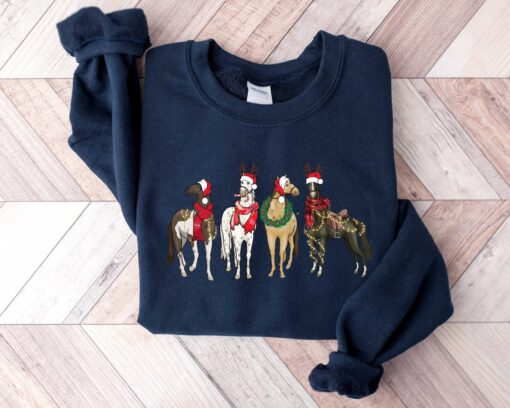 vintage horse christmas sweatshirt for horse lovers featuring funny western design holiday sweater for festive celebrations 1ox0c scaled