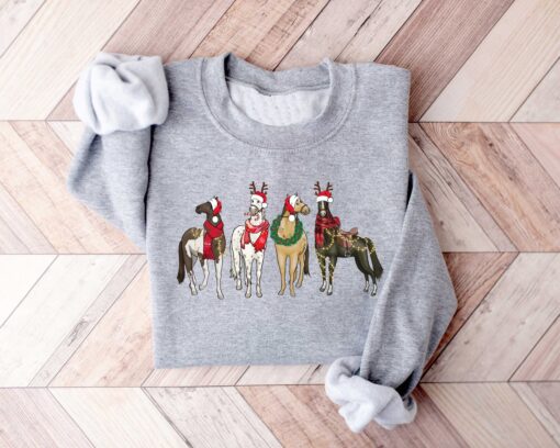 vintage horse christmas sweatshirt for horse lovers featuring funny western design holiday sweater for festive celebrations 2ywvz scaled