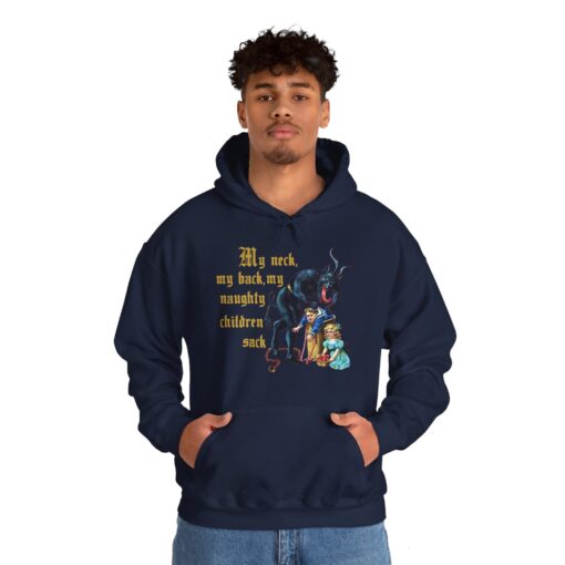 vintage krampus hoodie horror design retro hooded sweatshirt for christmas celebrations unique creepy style for holiday wear dsg0n