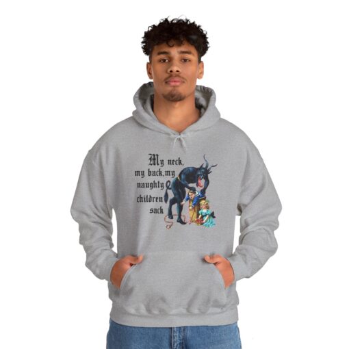 vintage krampus hoodie horror design retro hooded sweatshirt for christmas celebrations unique creepy style for holiday wear fap4d