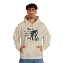 Vintage Krampus Hoodie Horror Design Retro Hooded Sweatshirt for Christmas Celebrations Unique Creepy Style for Holiday Wear