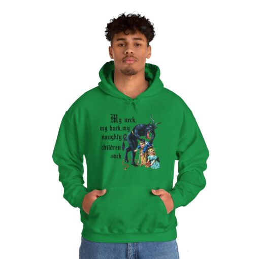 vintage krampus hoodie horror design retro hooded sweatshirt for christmas celebrations unique creepy style for holiday wear vipiq