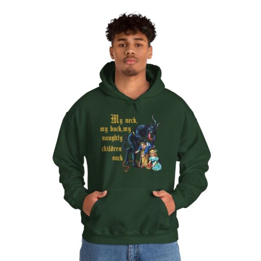 vintage krampus hoodie horror design retro hooded sweatshirt for christmas celebrations unique creepy style for holiday wear yzync