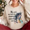 Vintage Krampus Sweatshirt for Christmas Funny My Neck My Back Shirt with Naughty Children Sack Design Unique Holiday Pullover