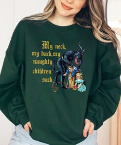 vintage krampus sweatshirt retro horror design unique christmas sweater for fans of creepy holiday apparel and vintage t shirts rc5q8