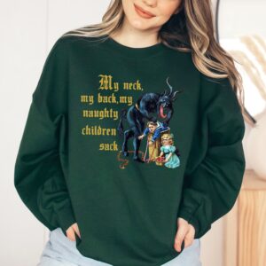 vintage krampus sweatshirt retro horror design unique christmas sweater for fans of creepy holiday apparel and vintage t shirts rc5q8