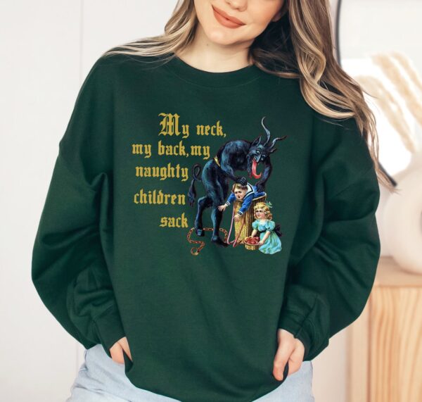 vintage krampus sweatshirt retro horror design unique christmas sweater for fans of creepy holiday apparel and vintage t shirts rc5q8