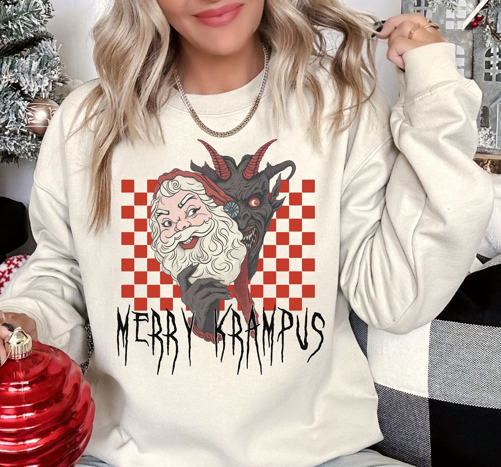 vintage krampus sweatshirt with retro design for horror christmas enthusiasts unique merry krampus sweater for holiday celebrations 4u0og