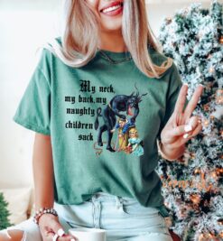 vintage krampus t shirt comfort colors retro design horror creepy christmas tee yalln