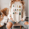 vintage long sleeve christmas shirt for women comfort colors garment dyed tee soft fabric holiday design nnsr1