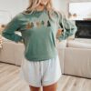 vintage long sleeve christmas t shirt for women comfort colors garment dyed tees with unique holiday design n5nsj