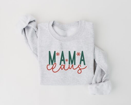 vintage mama claus sweatshirt for moms funny christmas crewneck with unique design for holiday celebrations and family gatherings