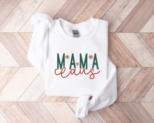 vintage mama claus sweatshirt for moms funny christmas crewneck with unique design for holiday celebrations and family gatherings