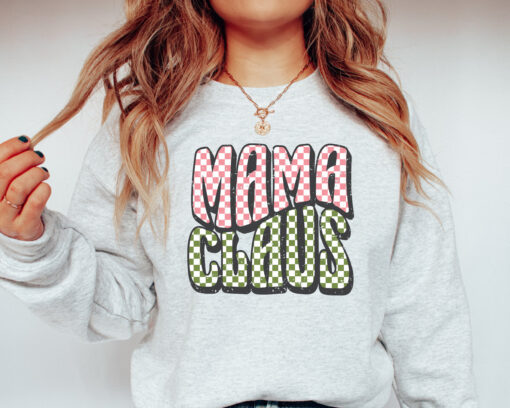 vintage mama claus sweatshirt for moms retro christmas crewneck with fun design comfortable holiday apparel paonk