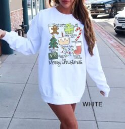vintage merry christmas sweatshirt retro holiday shirt for family matching outfits oversized design with religious theme 57xel
