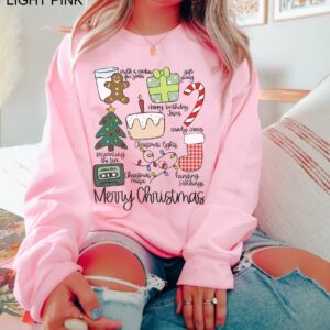 vintage merry christmas sweatshirt retro holiday shirt for family matching outfits oversized design with religious theme 6wlbw