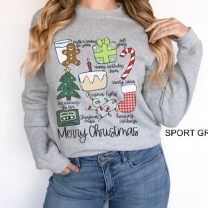 vintage merry christmas sweatshirt retro holiday shirt for family matching outfits oversized design with religious theme nbck0