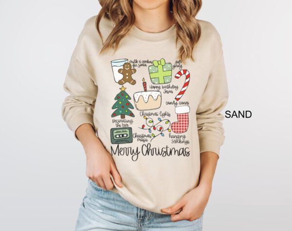 vintage merry christmas sweatshirt retro holiday shirt for family matching outfits oversized design with religious theme ovhlh