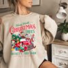 Vintage Mickey Christmas Sweatshirt for Women Featuring Farm Fresh Trees Design Ideal for Disney Family Vacations and Holiday Gatherings