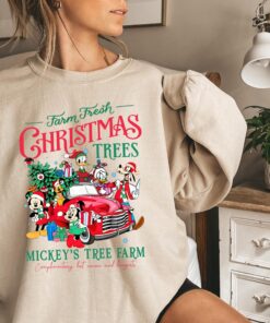 vintage mickey christmas sweatshirt for women featuring farm fresh trees design ideal for disney family vacations and holiday gatherings b3hyz scaled