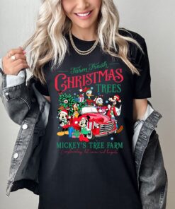 vintage mickey christmas sweatshirt for women featuring farm fresh trees design ideal for disney family vacations and holiday gatherings tegnf scaled