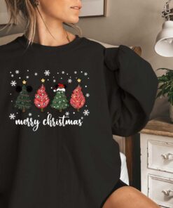 vintage mickey christmas t shirt featuring mickey and friends design for disney fans and family matching holiday wear mf65v