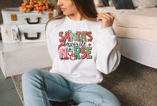 vintage nurse christmas sweatshirt for rns funny holiday shirt with unique design for nurses