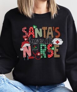 vintage nurse christmas sweatshirt for rns funny holiday shirt with unique design for nurses uyo34