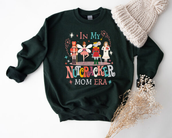 vintage nutcracker mom sweatshirt comfortable crewneck with unique design for holiday celebrations and festive outfits