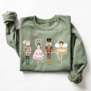 vintage nutcracker sweatshirt for christmas featuring ballet design ideal for holiday celebrations and ballerina enthusiasts deg3v