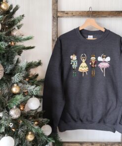 vintage nutcracker sweatshirt for women merry and bright holiday design winter ballet themed apparel bdfee scaled