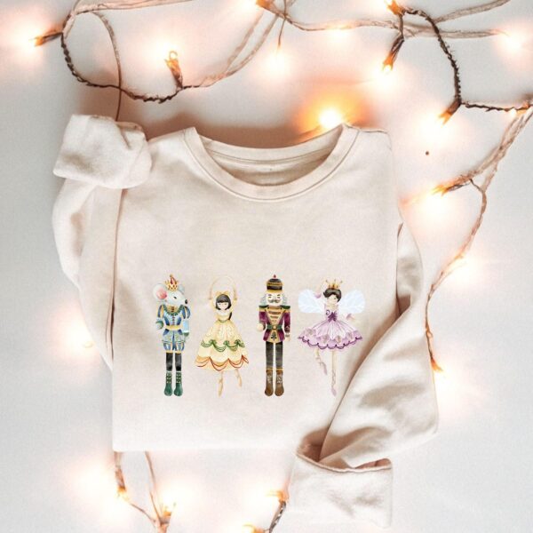 vintage nutcracker sweatshirt for women merry and bright holiday design winter ballet themed apparel ekfey scaled