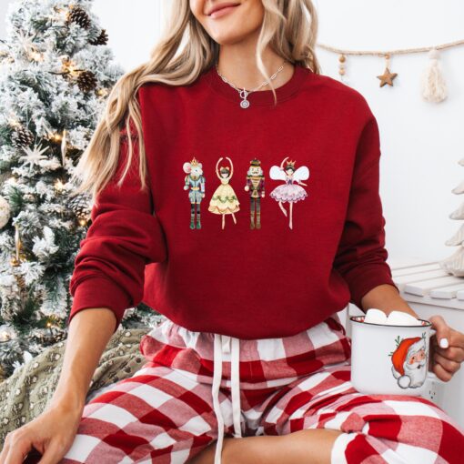 vintage nutcracker sweatshirt for women merry and bright holiday design winter ballet themed apparel y4wvi scaled