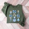 vintage nutcracker sweatshirt with coquette bow design for balletcore style and christmas celebrations 988uh