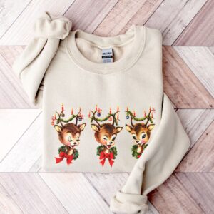 vintage rudolph christmas sweatshirt with reindeer design for holiday parties and festive celebrations mscym