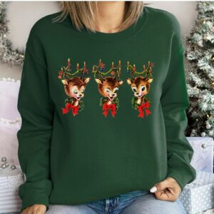 vintage rudolph christmas sweatshirt with reindeer design for holiday parties and festive celebrations uhfjs