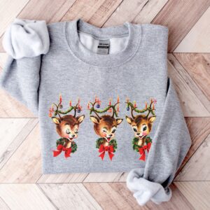 vintage rudolph christmas sweatshirt with reindeer design for holiday parties and festive celebrations xbxki