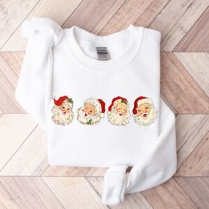 vintage santa christmas sweatshirt for women funny vintage t shirt with santa claus design comfortable holiday apparel etatd